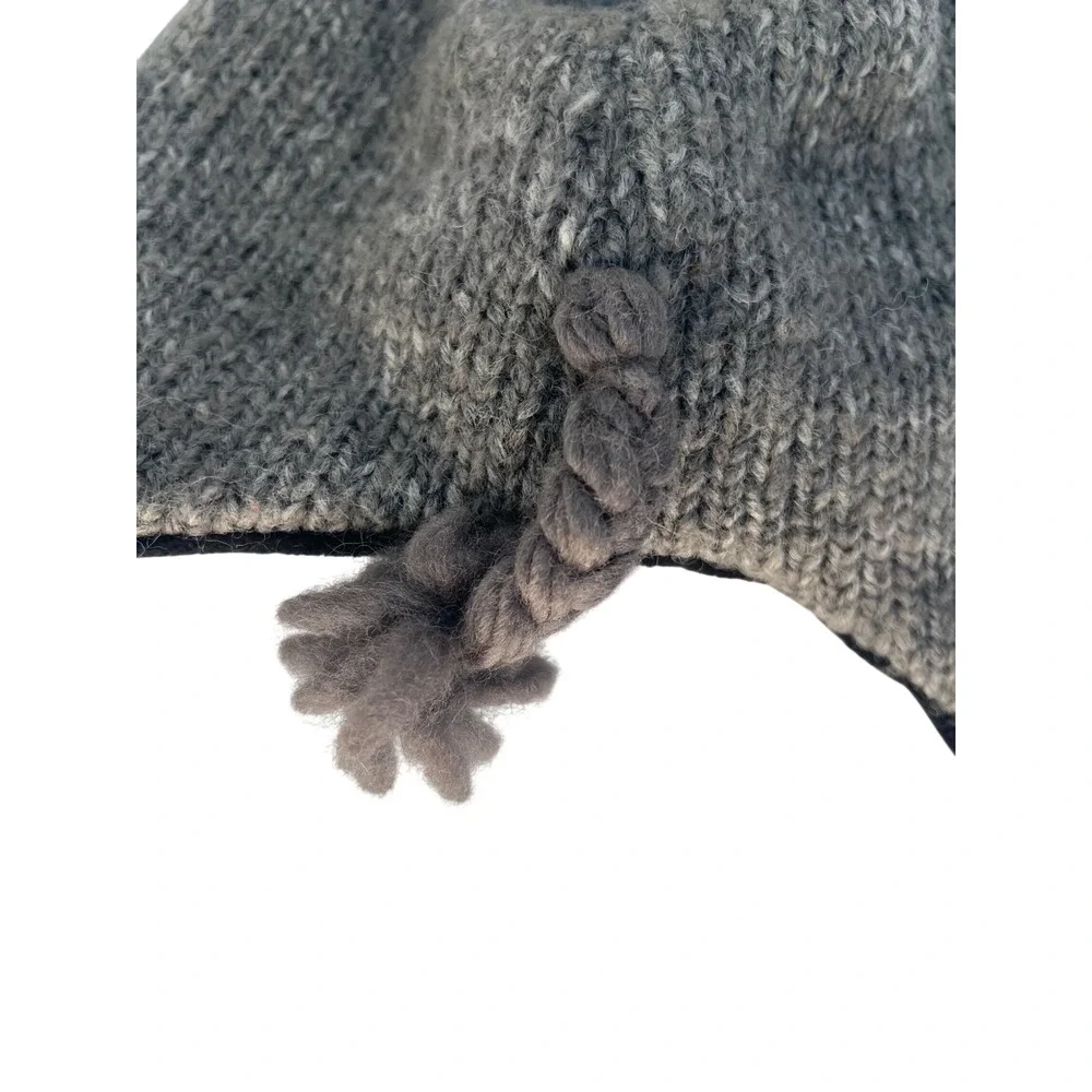 Delux Knit Donkey Hat Tassel Ear Flaps Winter Warm Beanie Nepal Wool Eeyore Mule